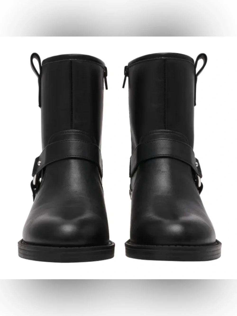 Dolce Vita Black Leather Mid-Calf Moto Boots